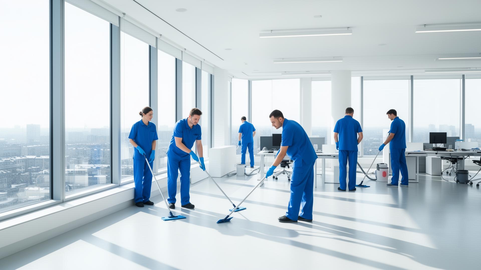 Professionelles Reinigungsteam von RothRein bei der Büroreinigung im Landkreis Heilbronn